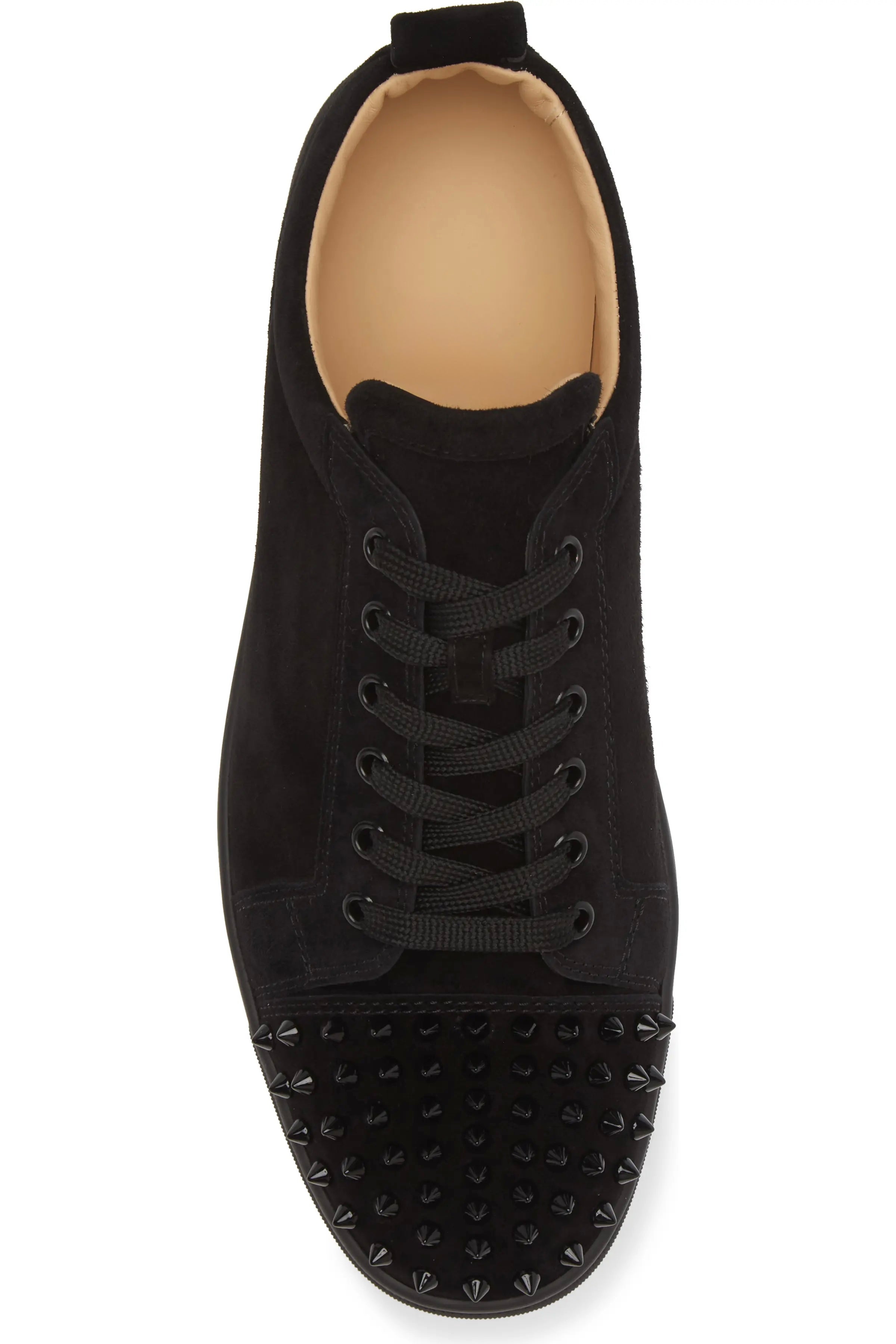 Black Retro Low Spike Shoes