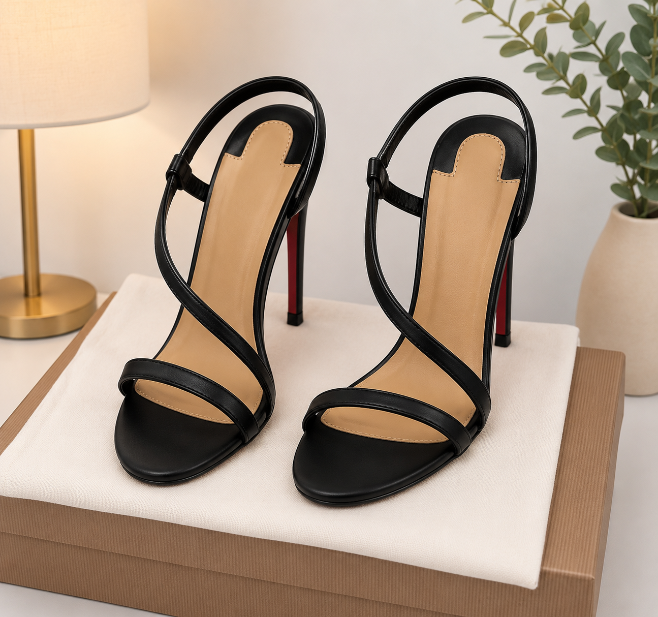Midnight Stiletto Slingbacks