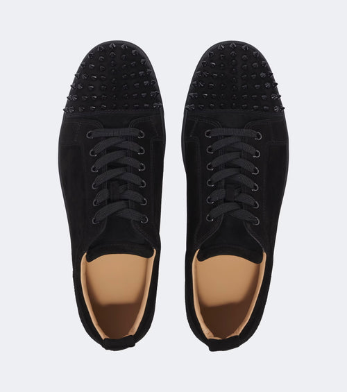 Black Retro Low Spike Shoes