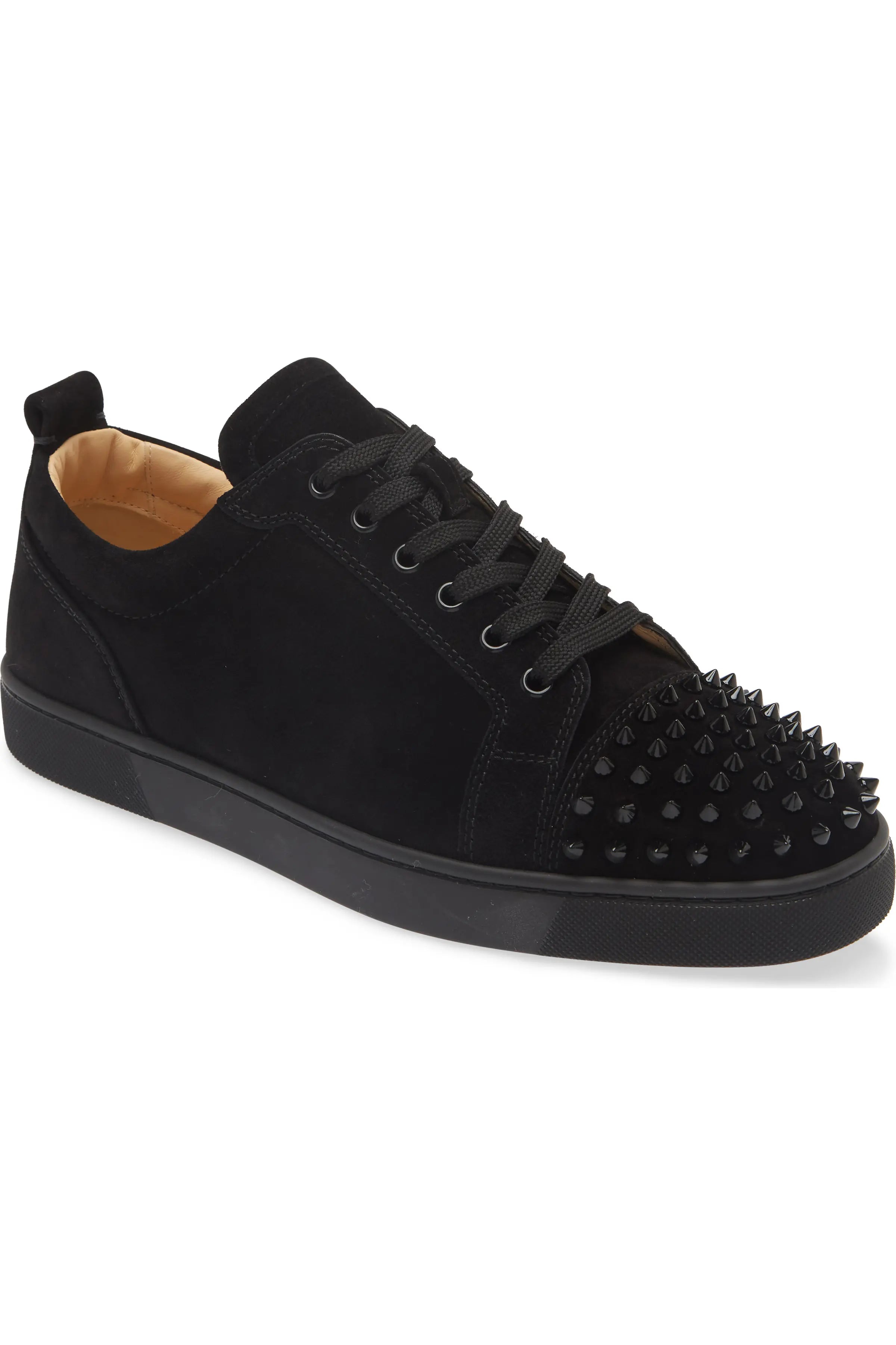 Black Retro Low Spike Shoes