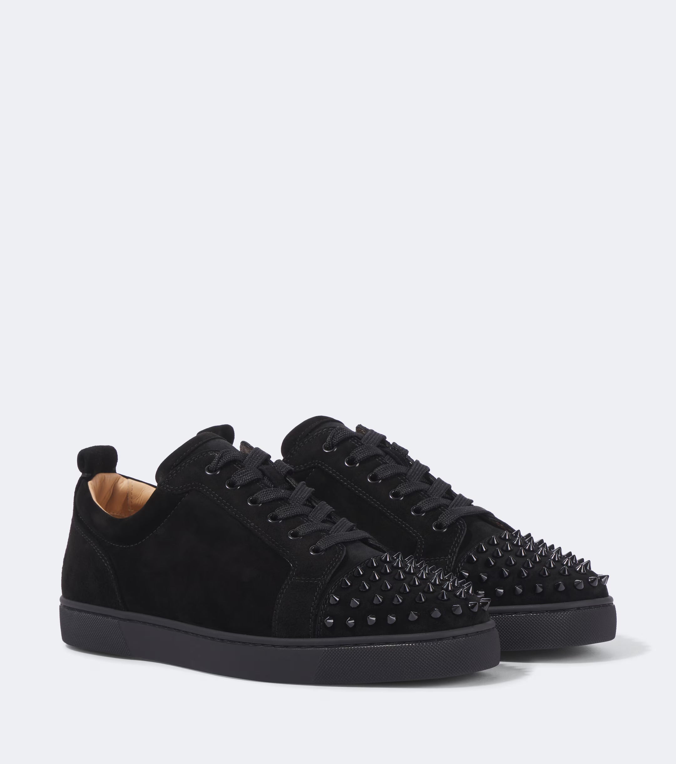Black Retro Low Spike Shoes