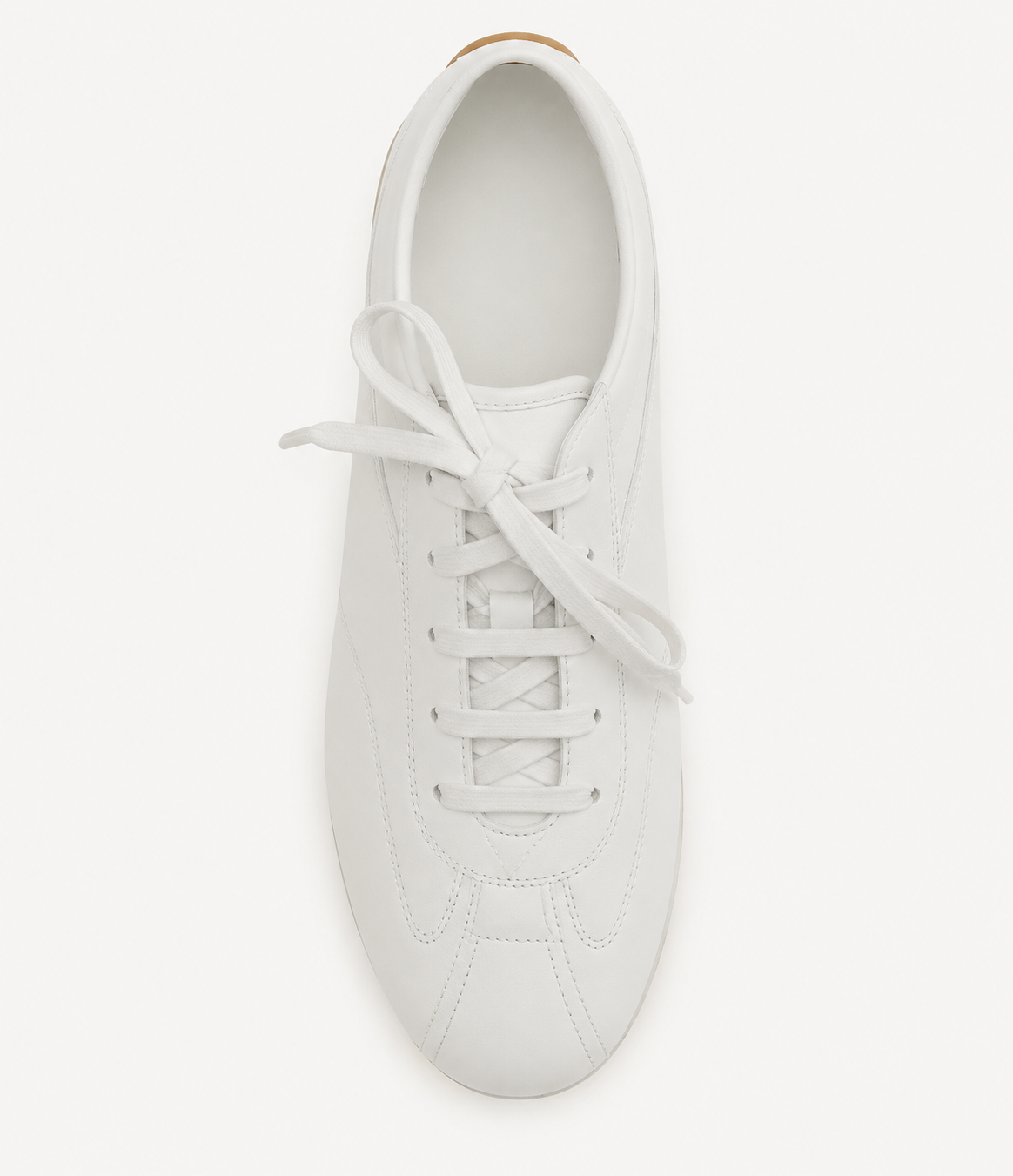 White Leather Low Boxer Shoes