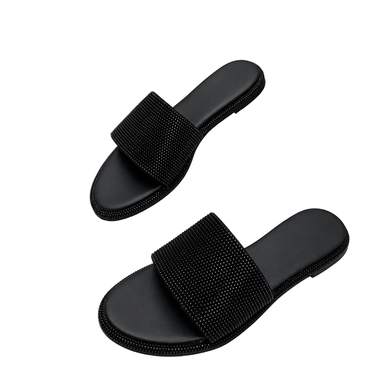 Beaded Gold Logo Sandals